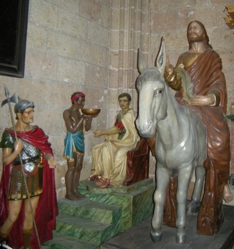 Figur Jesus beim Einzug in Jerusalem