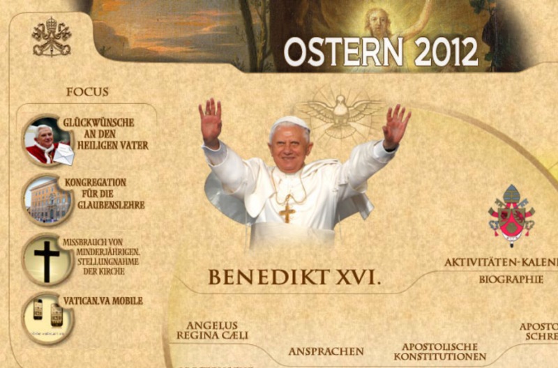 Papst Benedikt XVI - Website Vatican