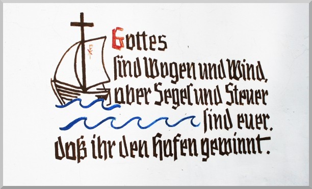 Zeichnung Schiff mit Versen - Foto: Oskar Müller