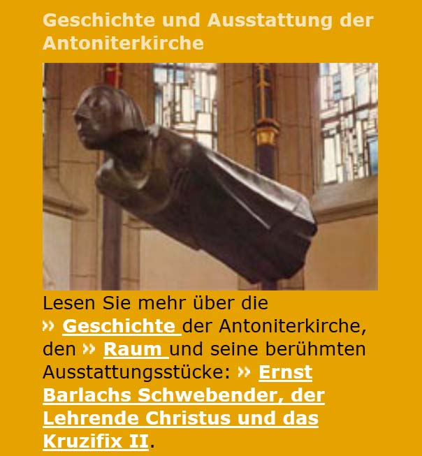 Antoniterkirche - Website