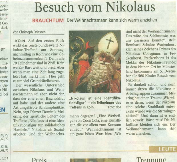 Artikel AZ Mainz über Nikolaus