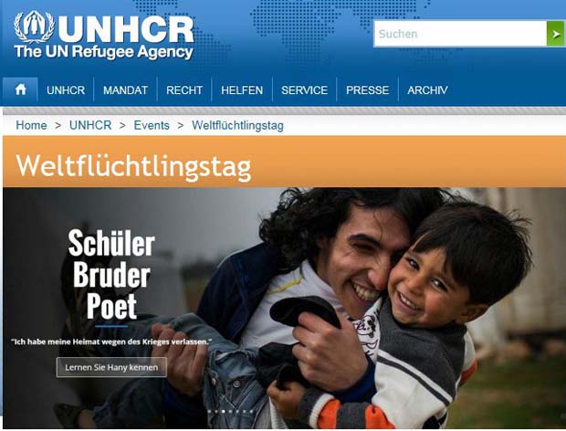 Website Weltflüchtlingstag