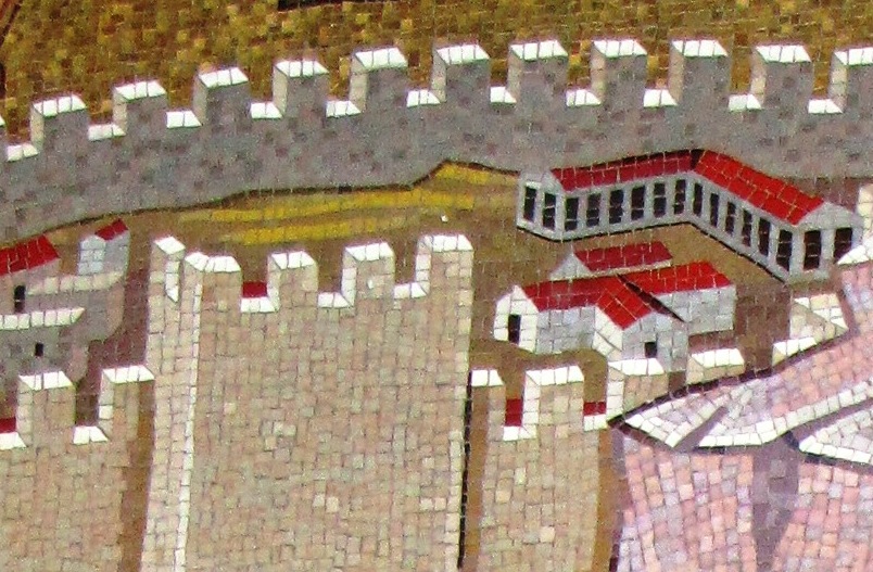 Stadtmauern Jerusalem Mosaik Detail - Foto: Marie-Luise Langwald