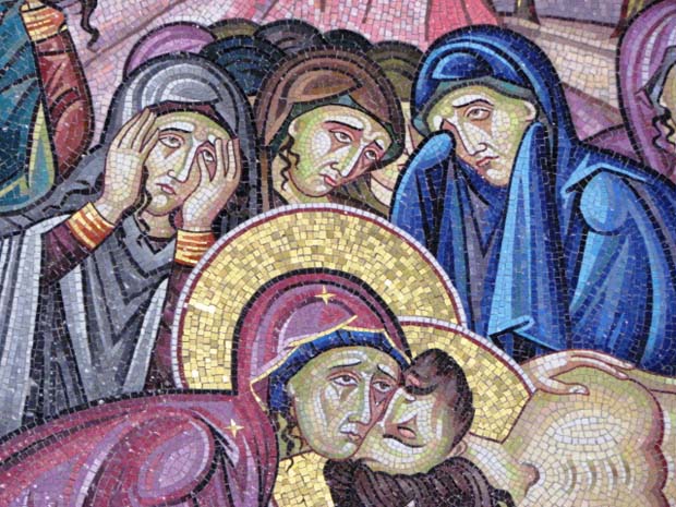 Frauen Jerusalem Mosaik Detail - Foto: Marie-Luise Langwald