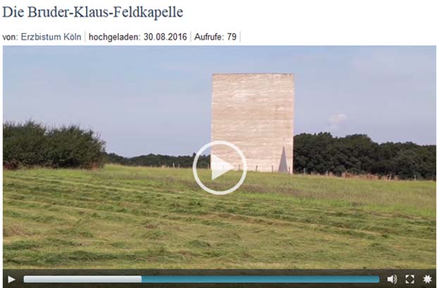 Bruder Klas Kapelle - Bild: Medien Tube - Erzbistum Köln