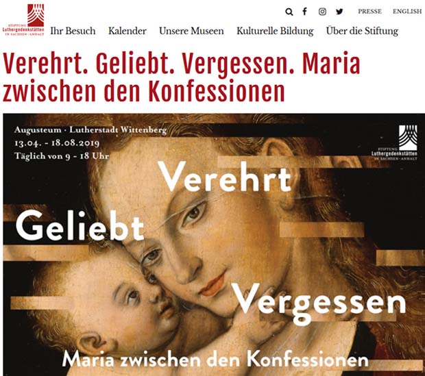 Website Ausstellung Luther - Maria - Maret Hosemann