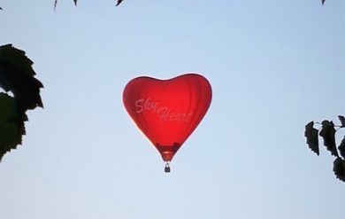 Herz als Heißluftballon