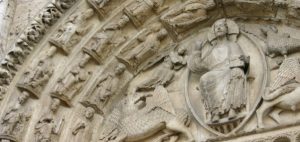 Westportal Chartres mit Christus