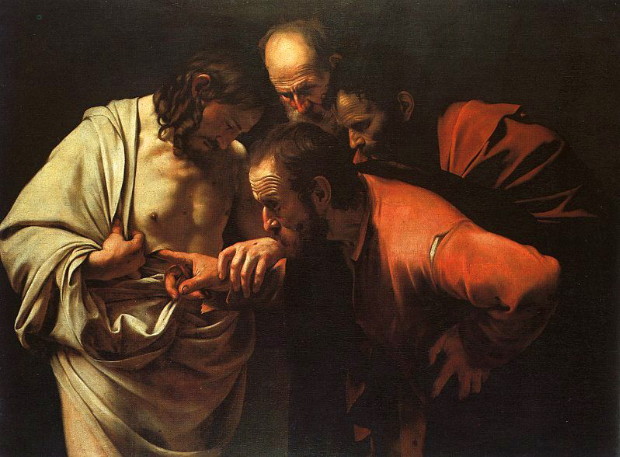 Caravaggio, der ungläubige Thomas - Foto: wikimedia commons